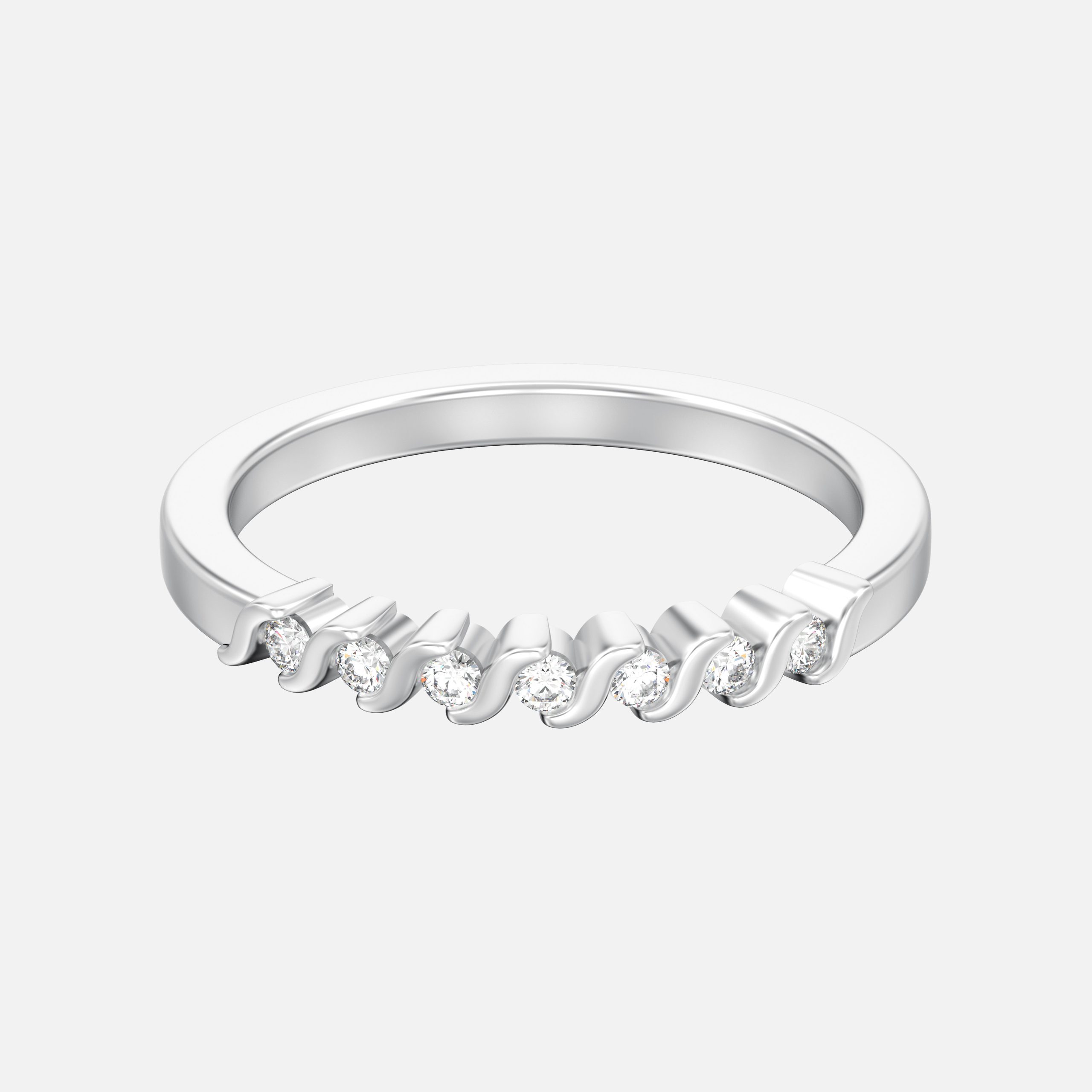 Exquisit Silver 9″ Diamond Cut Pearls Link Anklet - Image 3